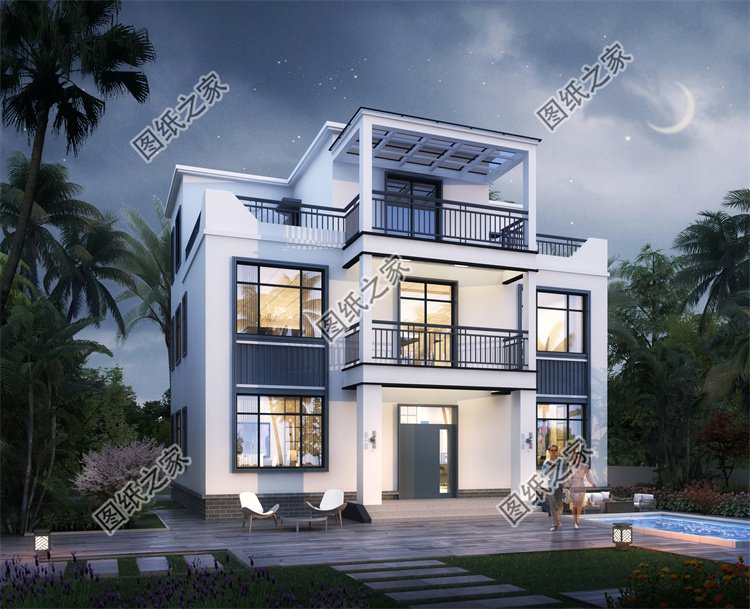 現(xiàn)代風(fēng)三層別墅效果圖設(shè)計(jì)案例