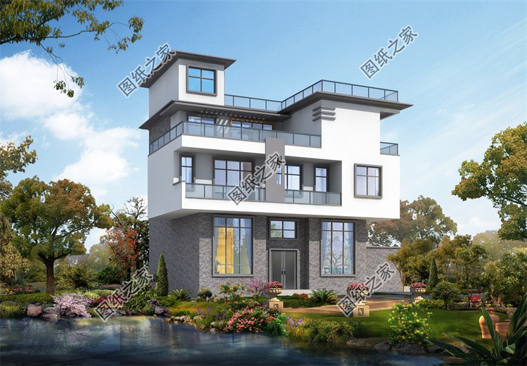 現(xiàn)代風(fēng)三層別墅效果圖設(shè)計(jì)案例
