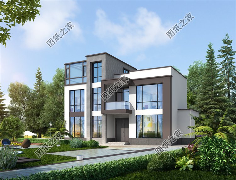 現(xiàn)代風(fēng)三層別墅效果圖設(shè)計(jì)案例