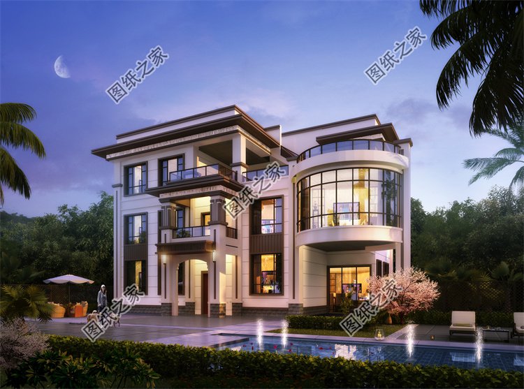 現(xiàn)代風(fēng)三層別墅效果圖設(shè)計(jì)案例