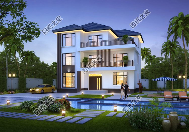 現(xiàn)代風(fēng)三層別墅效果圖設(shè)計(jì)案例