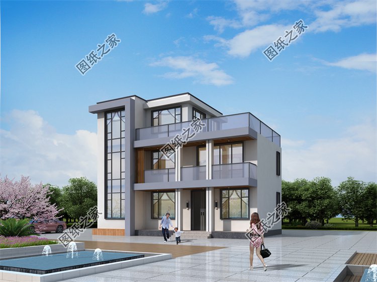 現(xiàn)代風(fēng)三層別墅效果圖設(shè)計(jì)案例