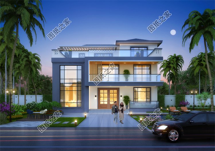 現(xiàn)代風(fēng)三層別墅效果圖設(shè)計(jì)案例