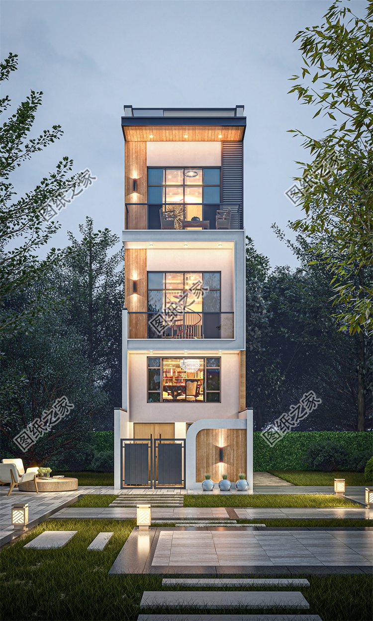 現(xiàn)代風(fēng)三層別墅效果圖設(shè)計(jì)案例