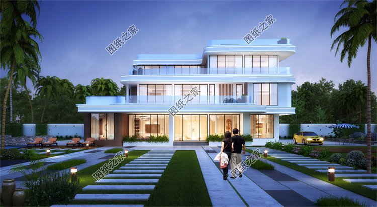 現(xiàn)代風(fēng)三層別墅效果圖設(shè)計(jì)案例