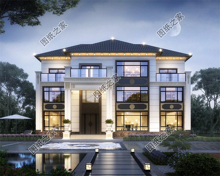 現(xiàn)代風(fēng)三層別墅效果圖設(shè)計(jì)案例