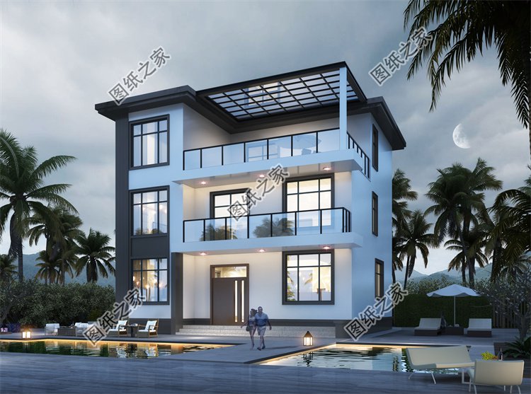 現(xiàn)代風(fēng)三層別墅效果圖設(shè)計(jì)案例