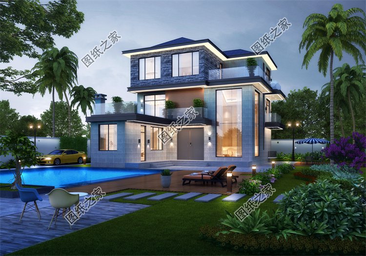 現(xiàn)代風(fēng)三層別墅效果圖設(shè)計(jì)案例