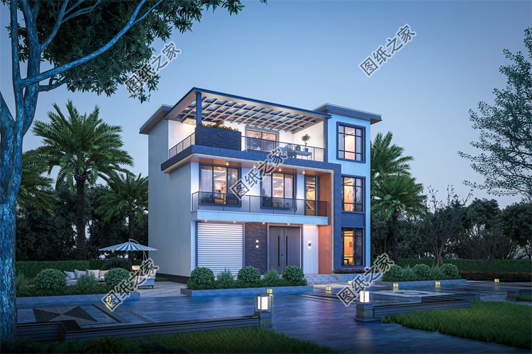 現(xiàn)代風(fēng)三層別墅效果圖設(shè)計(jì)案例
