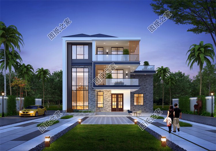 現(xiàn)代風(fēng)三層別墅效果圖設(shè)計(jì)案例