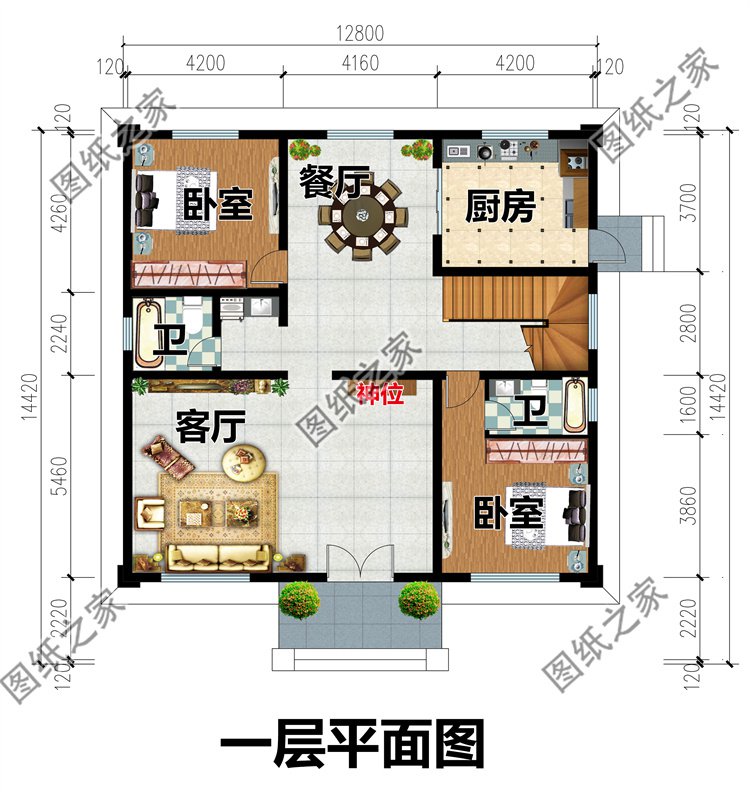 農(nóng)村二層別墅設(shè)計(jì)圖