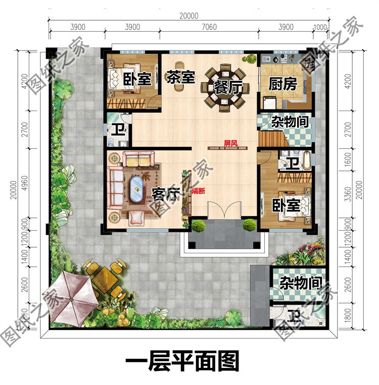 四開間的二層別墅設(shè)計(jì)圖