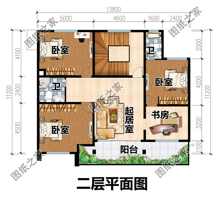 時尚耐看二層農(nóng)村別墅設(shè)計圖