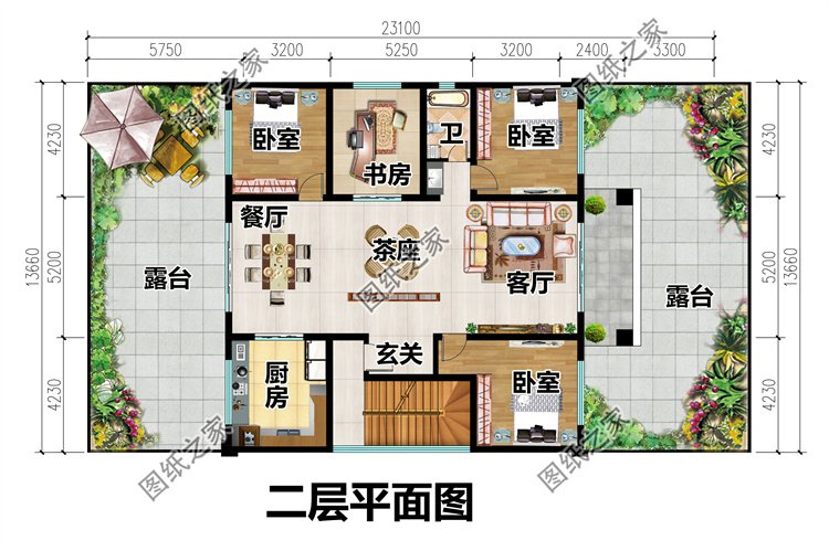 300平三層帶商鋪別墅設(shè)計(jì)圖