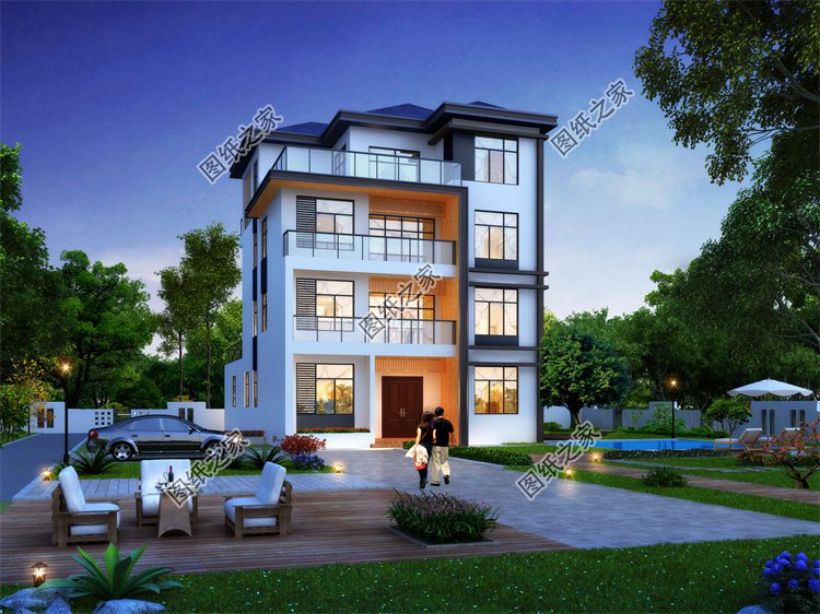 現(xiàn)代風(fēng)四層及以上別墅效果圖設(shè)計(jì)案例
