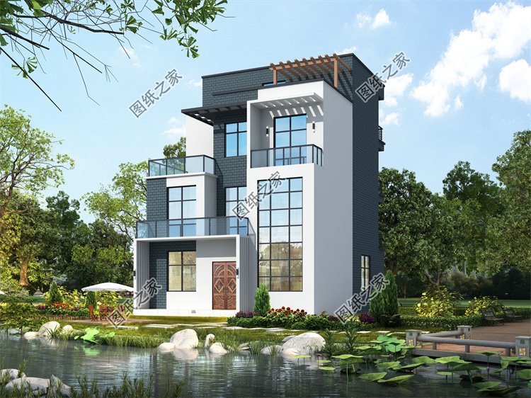 現(xiàn)代風(fēng)四層及以上別墅效果圖設(shè)計(jì)案例