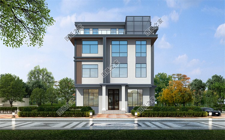 現(xiàn)代風(fēng)四層及以上別墅效果圖設(shè)計(jì)案例
