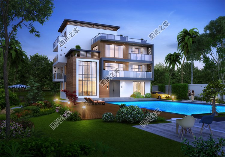 現(xiàn)代風(fēng)四層及以上別墅效果圖設(shè)計(jì)案例