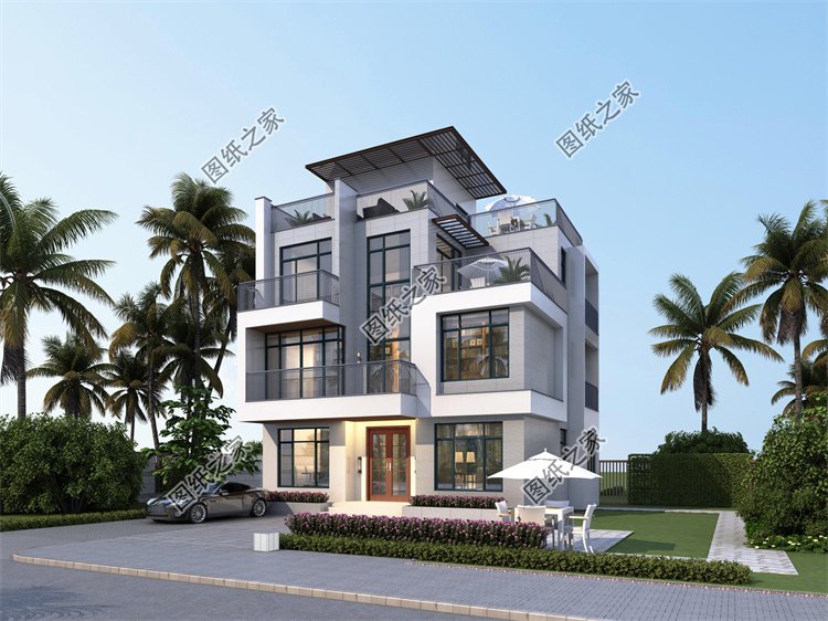 現(xiàn)代風(fēng)四層及以上別墅效果圖設(shè)計(jì)案例