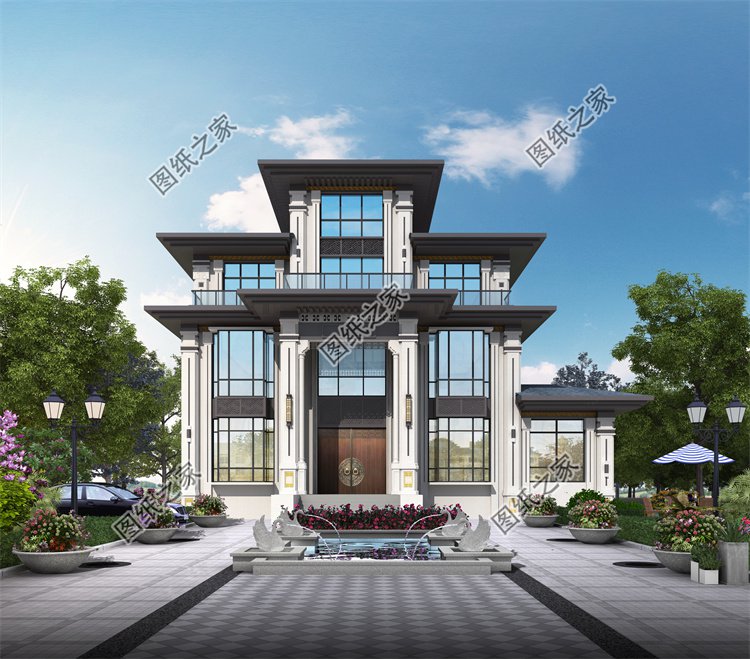 現(xiàn)代風(fēng)四層及以上別墅效果圖設(shè)計(jì)案例