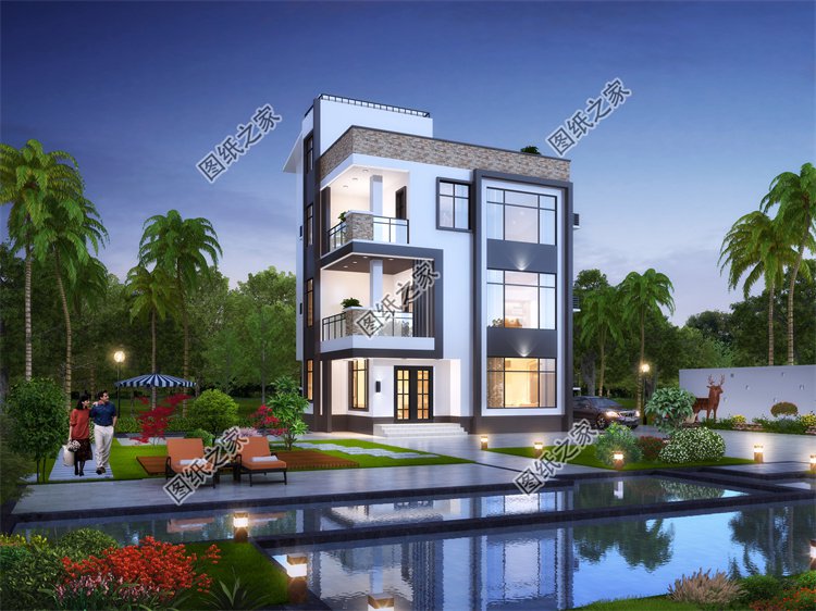 現(xiàn)代風(fēng)四層及以上別墅效果圖設(shè)計(jì)案例