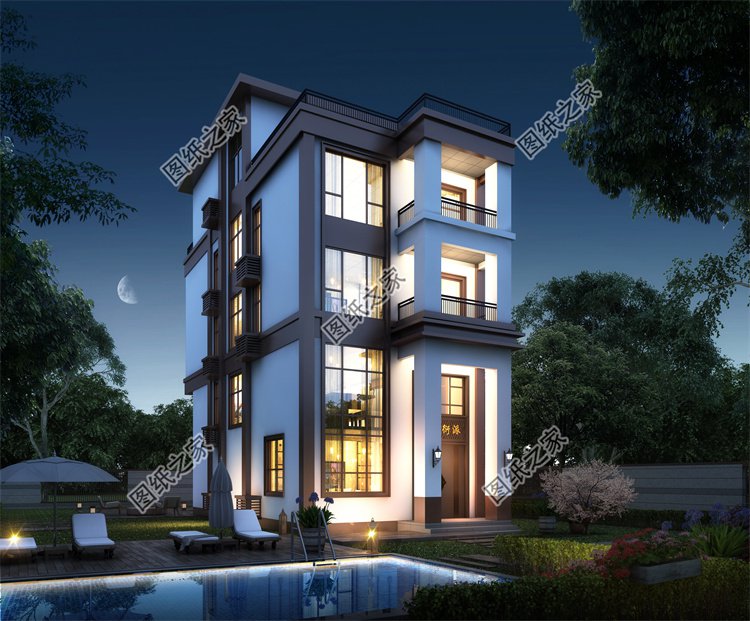 現(xiàn)代風(fēng)四層及以上別墅效果圖設(shè)計(jì)案例