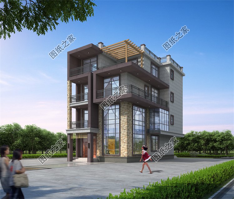 現(xiàn)代風(fēng)四層及以上別墅效果圖設(shè)計(jì)案例