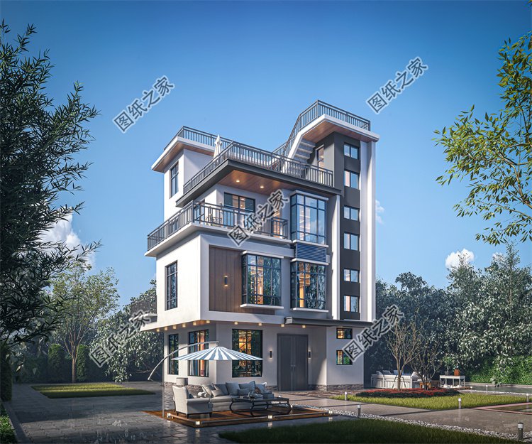 現(xiàn)代風(fēng)四層及以上別墅效果圖設(shè)計(jì)案例