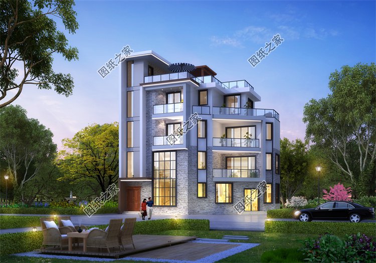 現(xiàn)代風(fēng)四層及以上別墅效果圖設(shè)計(jì)案例