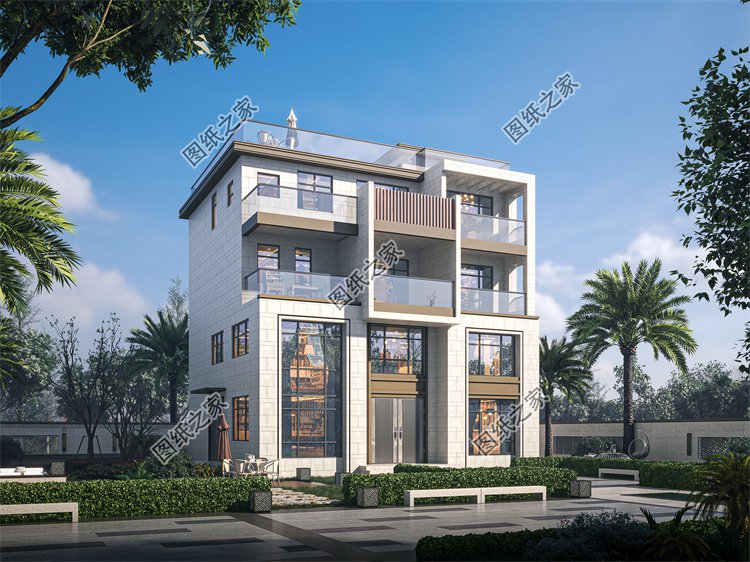 現(xiàn)代風(fēng)四層及以上別墅效果圖設(shè)計(jì)案例