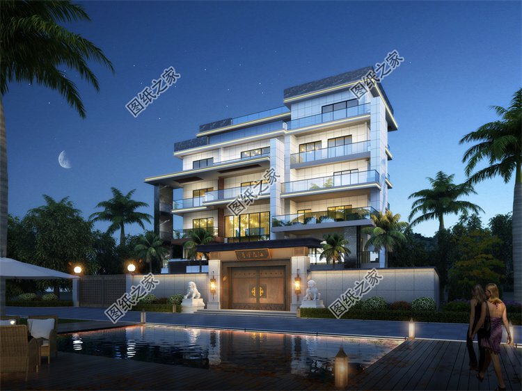 現(xiàn)代風(fēng)四層及以上別墅效果圖設(shè)計(jì)案例