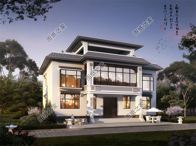 現(xiàn)代風(fēng)雙拼別墅效果圖設(shè)計(jì)案例