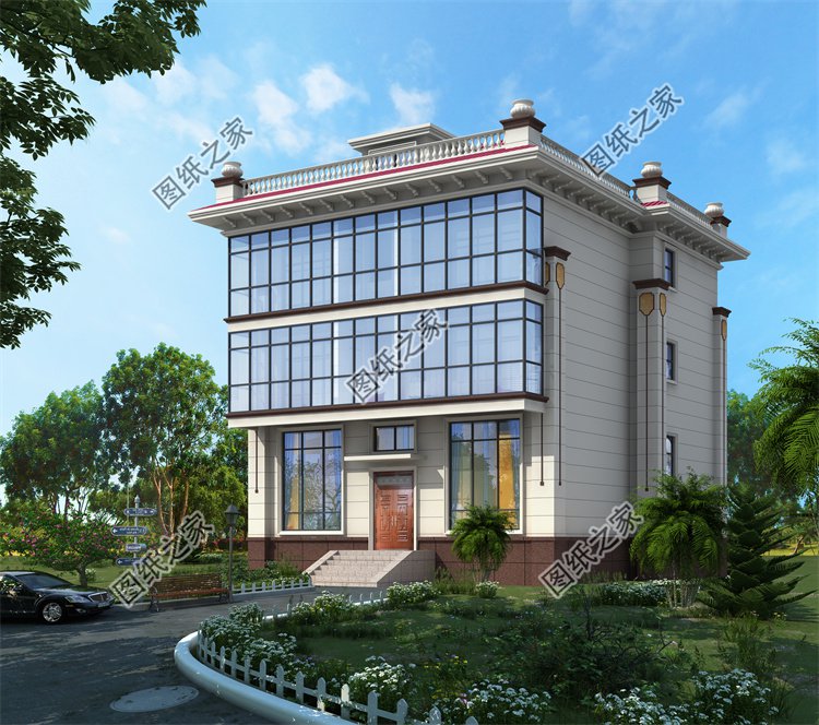 現(xiàn)代風(fēng)雙拼別墅效果圖設(shè)計(jì)案例