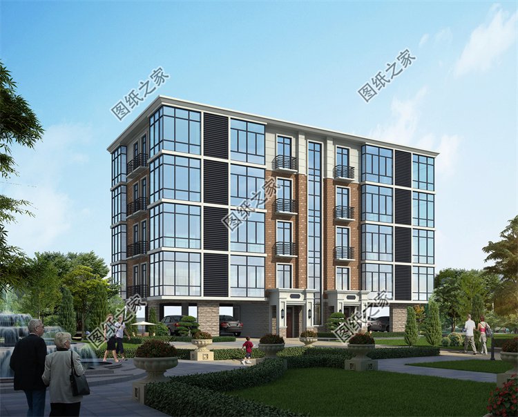 現(xiàn)代風(fēng)雙拼別墅效果圖設(shè)計(jì)案例