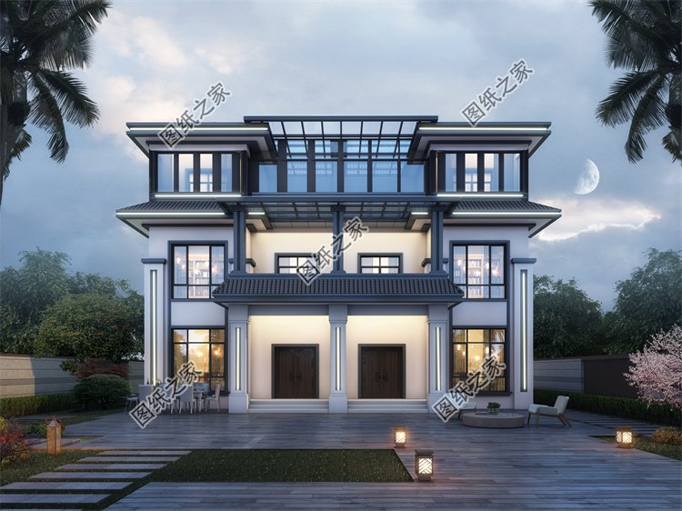 現(xiàn)代風(fēng)雙拼別墅效果圖設(shè)計(jì)案例