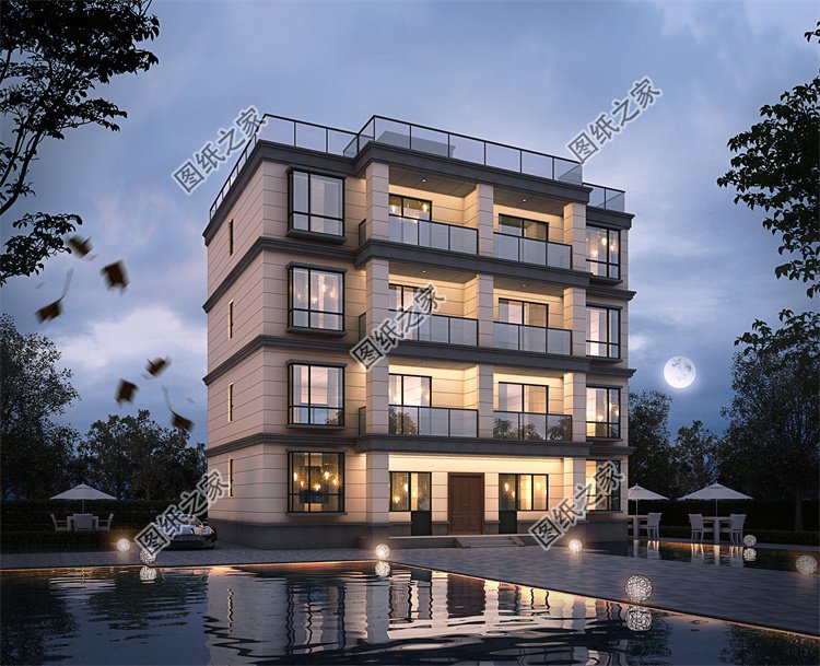 現(xiàn)代風(fēng)雙拼別墅效果圖設(shè)計(jì)案例