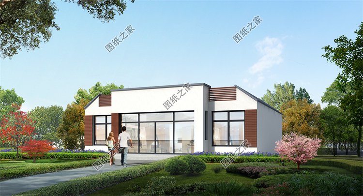 現(xiàn)代風(fēng)一層別墅效果圖設(shè)計(jì)案例