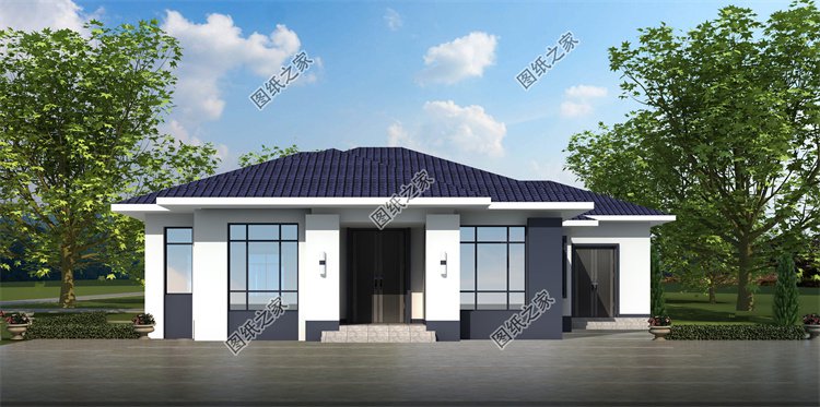 現(xiàn)代風(fēng)一層別墅效果圖設(shè)計(jì)案例