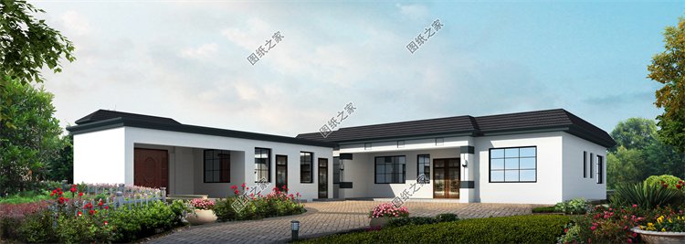 現(xiàn)代風(fēng)一層別墅效果圖設(shè)計(jì)案例