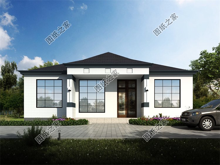 現(xiàn)代風(fēng)一層別墅效果圖設(shè)計(jì)案例