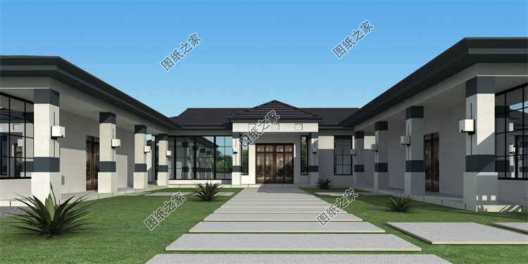 現(xiàn)代風(fēng)一層別墅效果圖設(shè)計(jì)案例