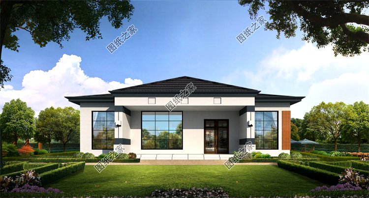 現(xiàn)代風(fēng)一層別墅效果圖設(shè)計(jì)案例