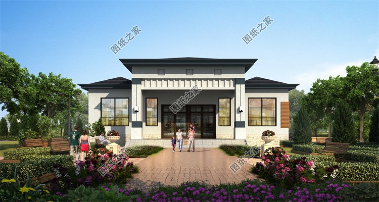 現(xiàn)代風(fēng)一層別墅效果圖設(shè)計(jì)案例