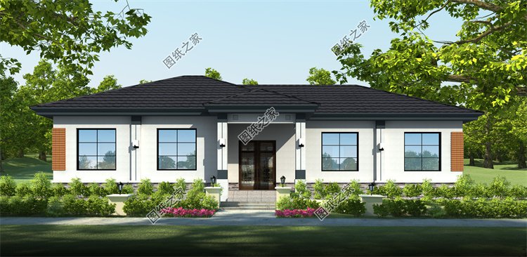 現(xiàn)代風(fēng)一層別墅效果圖設(shè)計(jì)案例