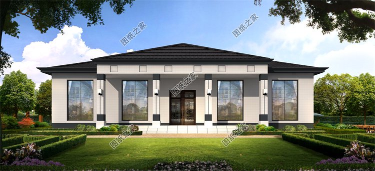 現(xiàn)代風(fēng)一層別墅效果圖設(shè)計(jì)案例