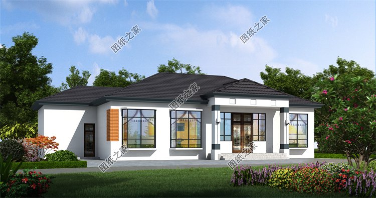 現(xiàn)代風(fēng)一層別墅效果圖設(shè)計(jì)案例