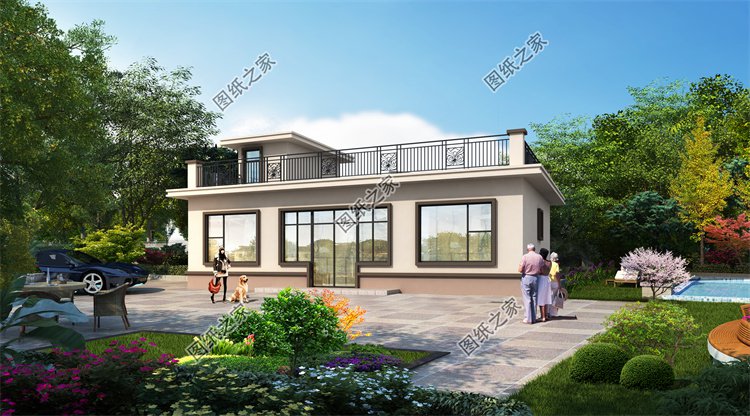 現(xiàn)代風(fēng)一層別墅效果圖設(shè)計(jì)案例