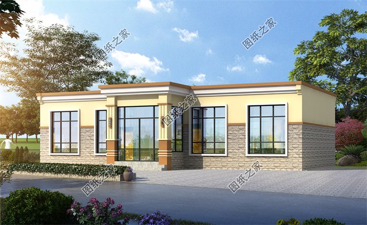 現(xiàn)代風(fēng)一層別墅效果圖設(shè)計(jì)案例