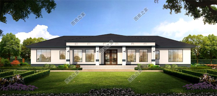 現(xiàn)代風(fēng)一層別墅效果圖設(shè)計(jì)案例