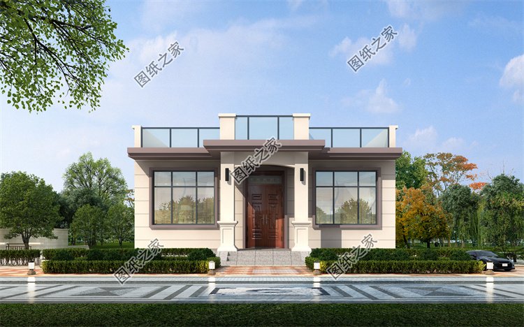 現(xiàn)代風(fēng)一層別墅效果圖設(shè)計(jì)案例